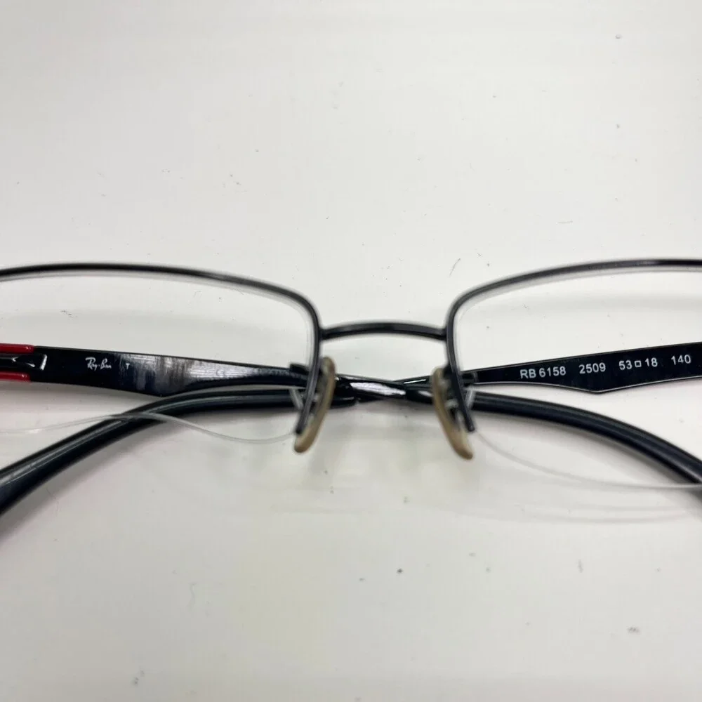 Ray-Ban Eyeglasses Frames RB 6158 2509 Black 53-18-140 Half Rim 1272